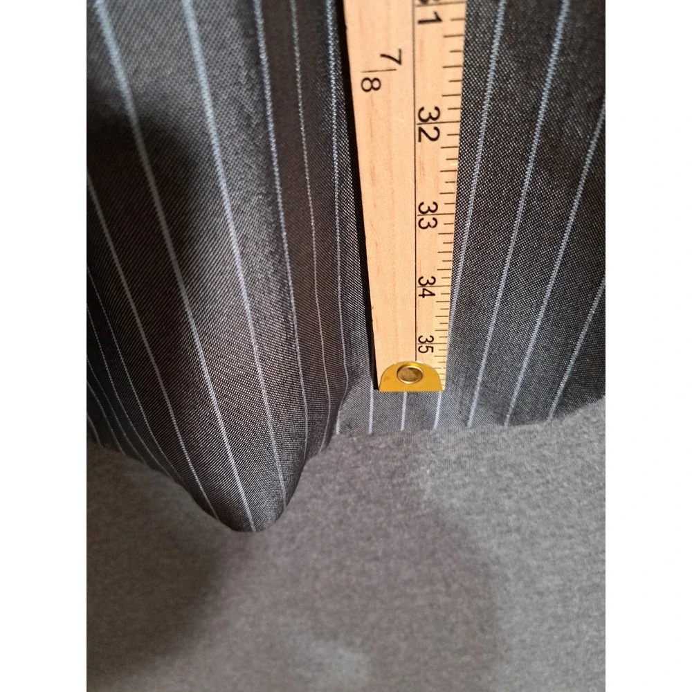 Vittorio St. Angelo Mens Grey Pinstripe 4 Button Suit Jacket Blazer Size 54R